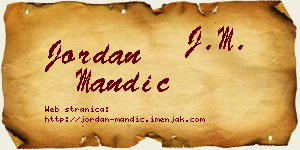 Jordan Mandić vizit kartica